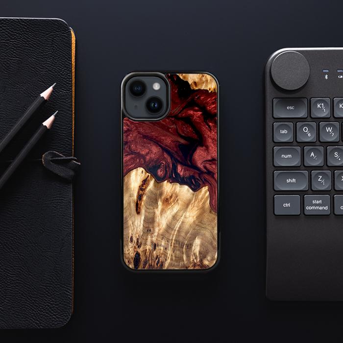 iPhone 14 Handyhülle aus Harz und Holz - Synergy#D121