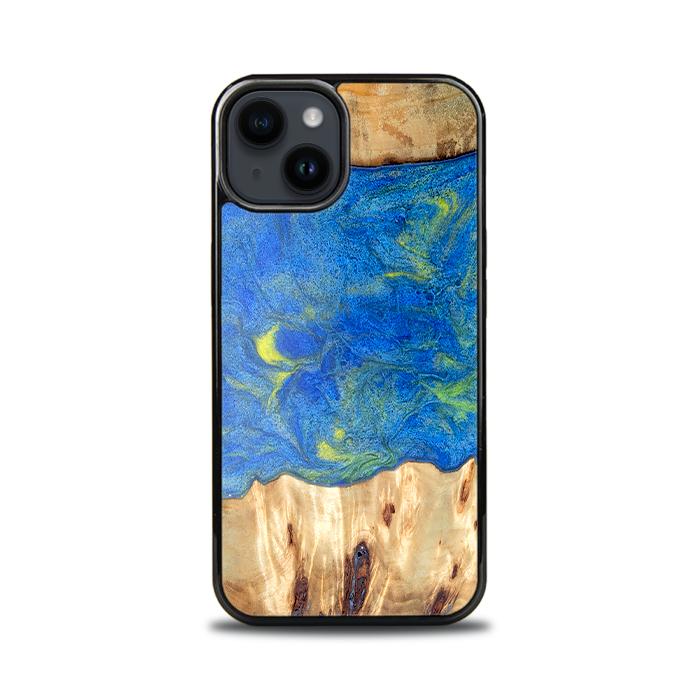 iPhone 14 Handyhülle aus Harz und Holz - Synergy#D131