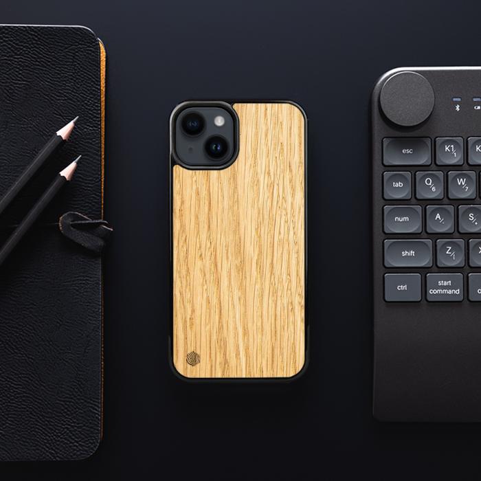 iPhone 15 Handyhülle aus Holz - Eiche
