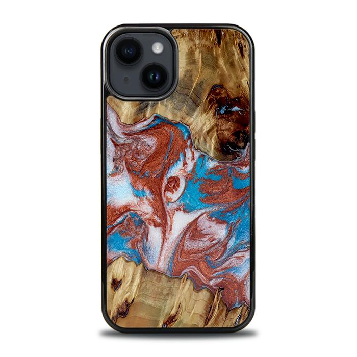iPhone 15 Plus Handyhülle aus Harz und Holz - Synergy#D103