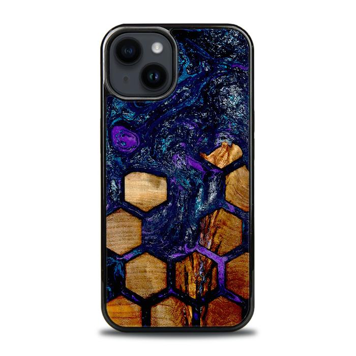 iPhone 15 Plus Handyhülle aus Harz und Holz - Synergy#D105