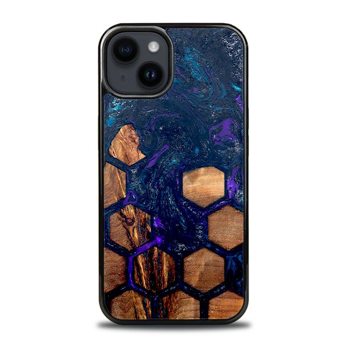 iPhone 15 Plus Handyhülle aus Harz und Holz - Synergy#D106