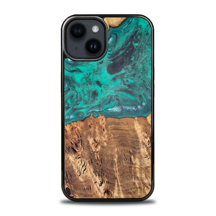 iPhone 15 Plus Handyhülle aus Harz und Holz - Synergy#D108
