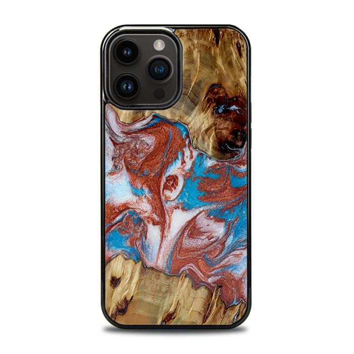 iPhone 15 Pro Max Handyhülle aus Harz und Holz - Synergy#D103