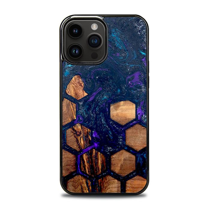 iPhone 15 Pro Max Handyhülle aus Harz und Holz - Synergy#D106
