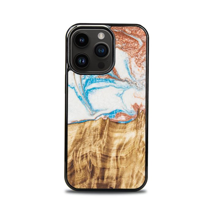 iPhone 15 Pro Handyhülle aus Harz und Holz - SYNERGY#47