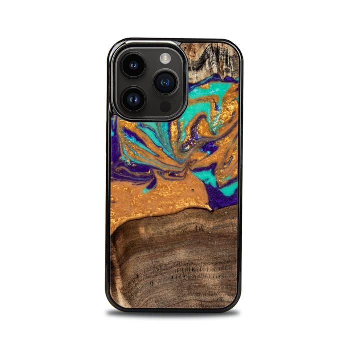 iPhone 15 Pro Handyhülle aus Harz und Holz - SYNERGY#A122
