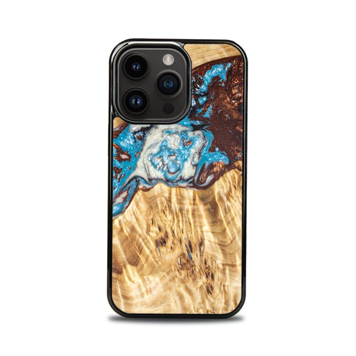 iPhone 15 Pro Handyhülle aus Harz und Holz - SYNERGY#B12