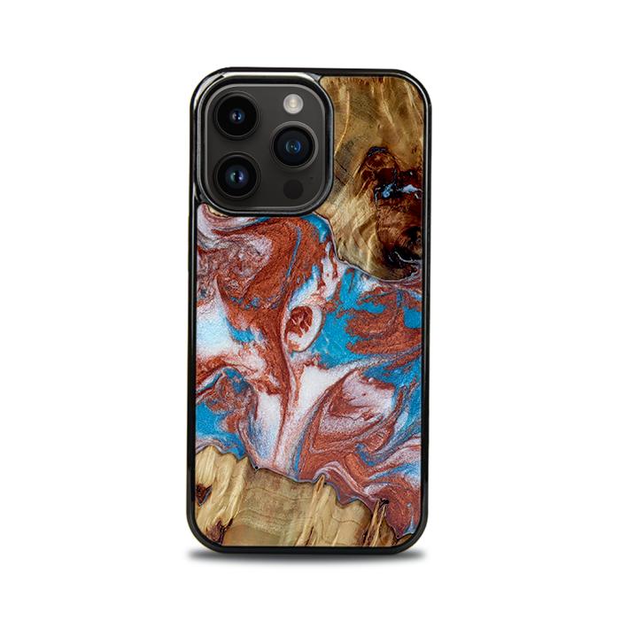 iPhone 15 Pro Handyhülle aus Harz und Holz - Synergy#D103