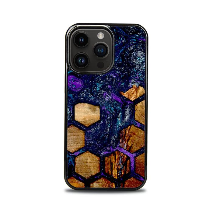 iPhone 15 Pro Handyhülle aus Harz und Holz - Synergy#D105