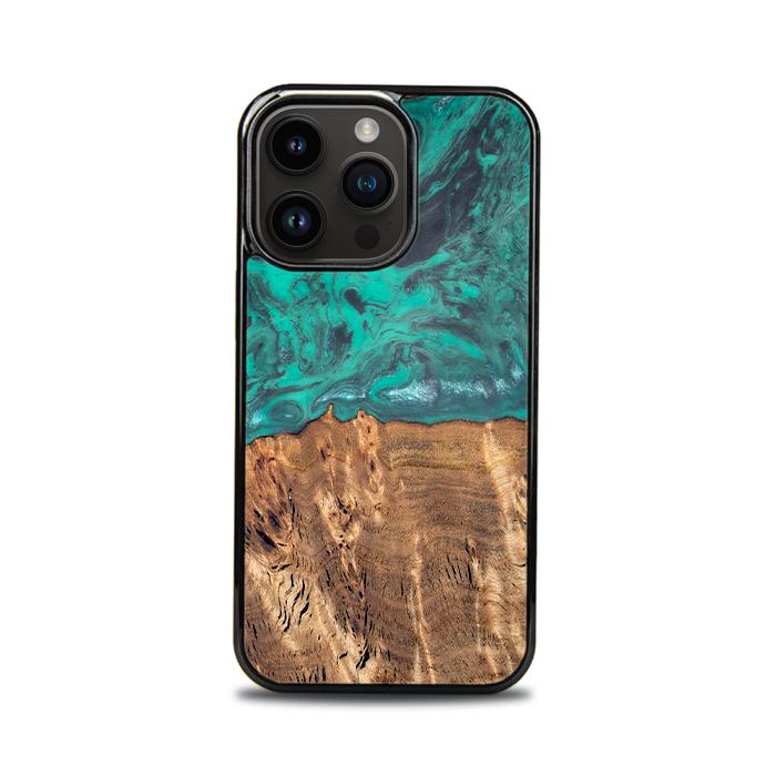 iPhone 15 Pro Handyhülle aus Harz und Holz - Synergy#D108