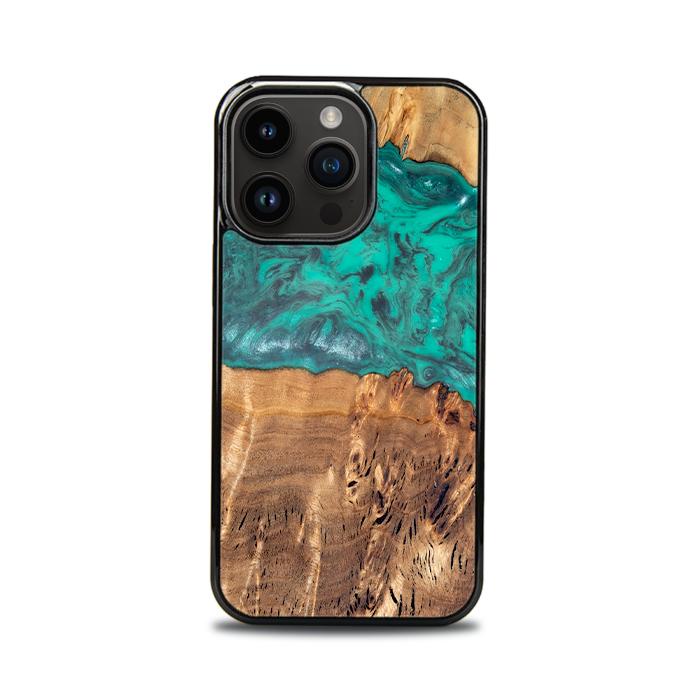 iPhone 15 Pro Handyhülle aus Harz und Holz - Synergy#D111