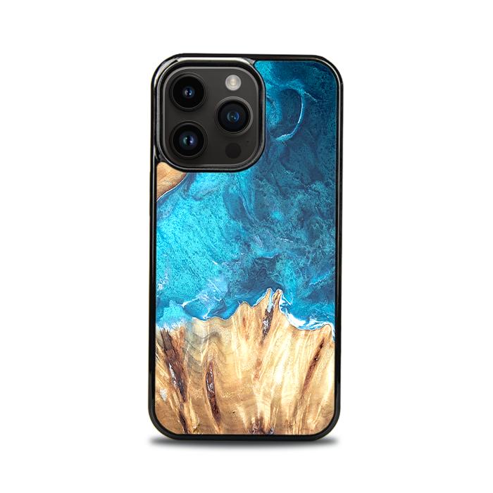 iPhone 15 Pro Handyhülle aus Harz und Holz - Synergy#D115