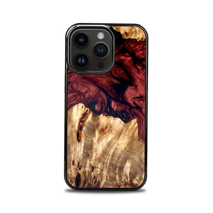 iPhone 15 Pro Handyhülle aus Harz und Holz - Synergy#D121