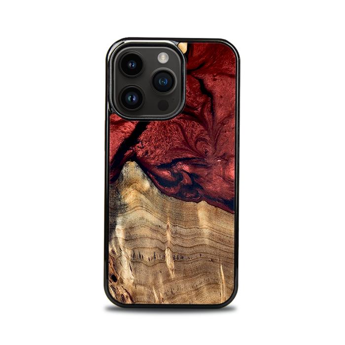 iPhone 15 Pro Handyhülle aus Harz und Holz - Synergy#D122