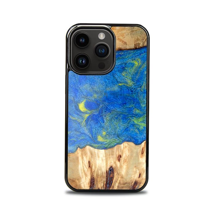 iPhone 15 Pro Handyhülle aus Harz und Holz - Synergy#D131