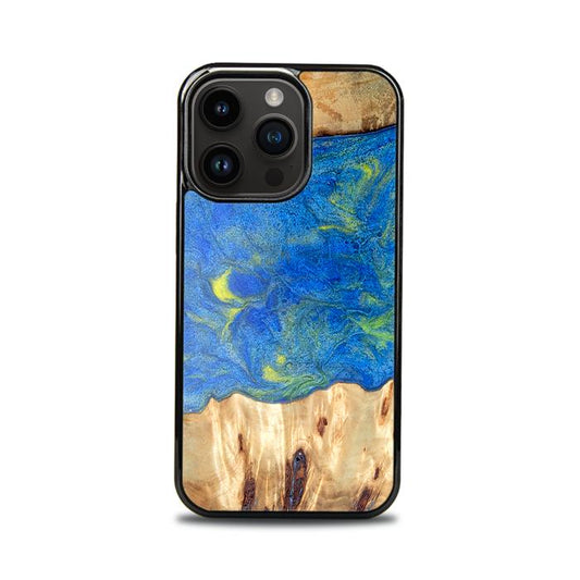 iPhone 15 Pro Handyhülle aus Harz und Holz - Synergy#D131