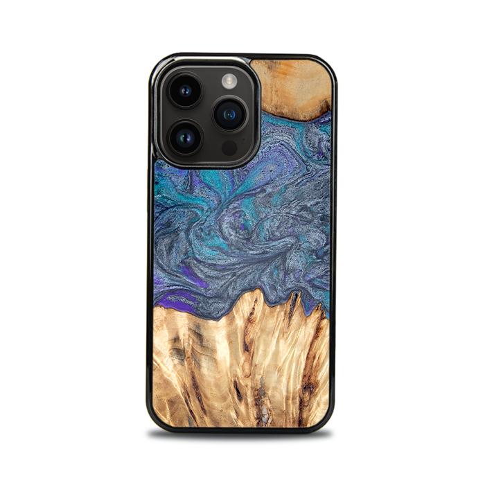 iPhone 15 Pro Handyhülle aus Harz und Holz - Synergy#D132