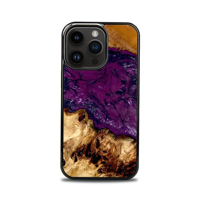 iPhone 15 Pro Handyhülle aus Harz und Holz - Synergy#D134