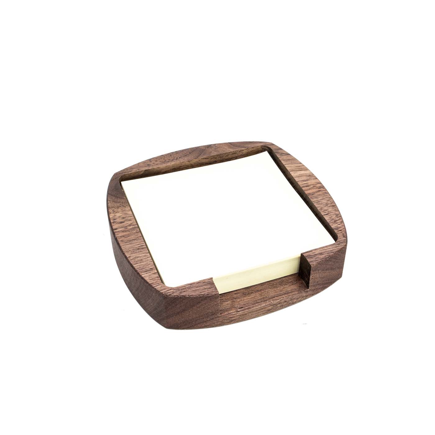 Abgerundeter Organizer mit Notizbox, amerikanischer Nussbaum
