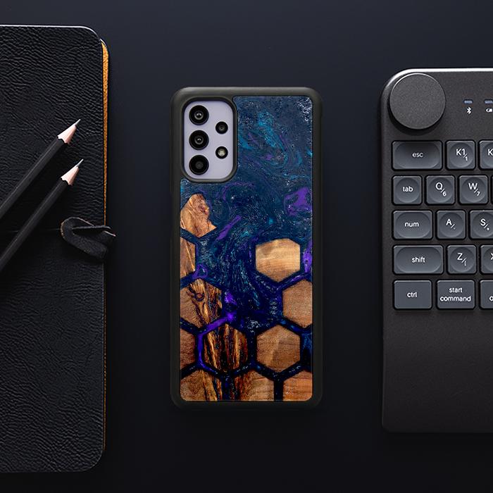 Samsung Galaxy A32 4G Handyhülle aus Harz und Holz - Synergy#D106