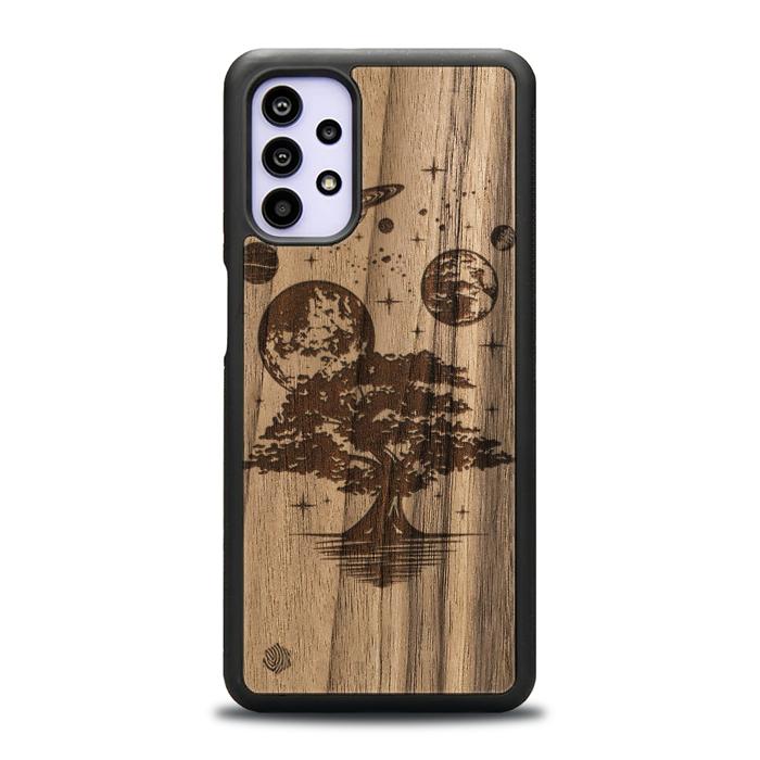 Samsung Galaxy A32 4G Handyhülle aus Holz - Galactic Garden