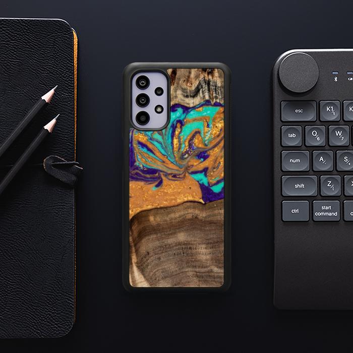 Samsung Galaxy A32 5G Handyhülle aus Harz und Holz - SYNERGY#A122