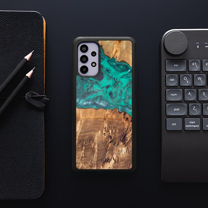 Samsung Galaxy A32 5G Handyhülle aus Harz und Holz - Synergy#D111