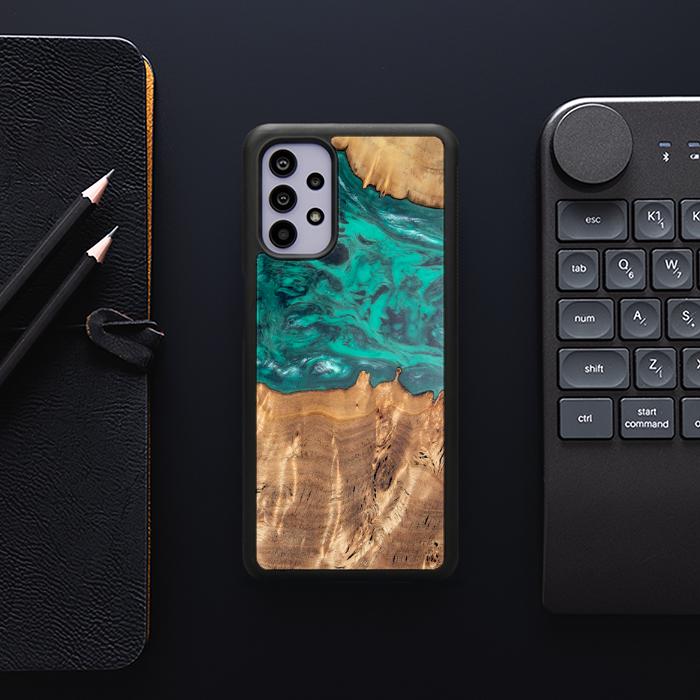 Samsung Galaxy A32 5G Handyhülle aus Harz und Holz - Synergy#D112