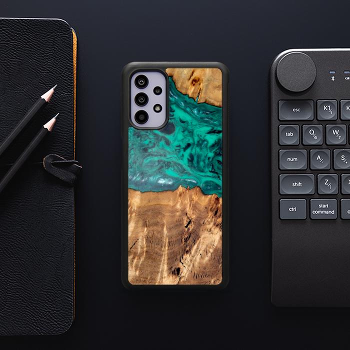 Samsung Galaxy A32 5G Handyhülle aus Harz und Holz - Synergy#D133