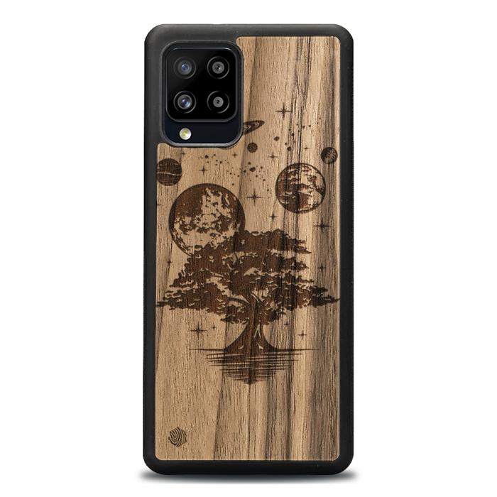 Samsung Galaxy A42 5G Handyhülle aus Holz - Galactic Garden