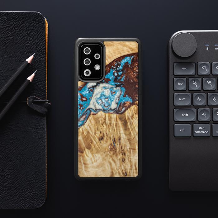Samsung Galaxy A52 5G Handyhülle aus Harz und Holz - SYNERGY#B12