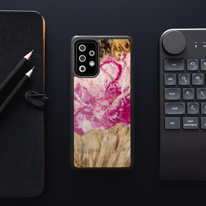 Samsung Galaxy A52 5G Handyhülle aus Harz und Holz - Synergy#D123