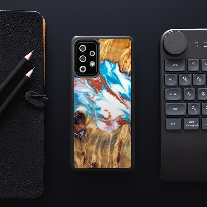 Samsung Galaxy A52 5G Handyhülle aus Harz und Holz - Synergy#D137