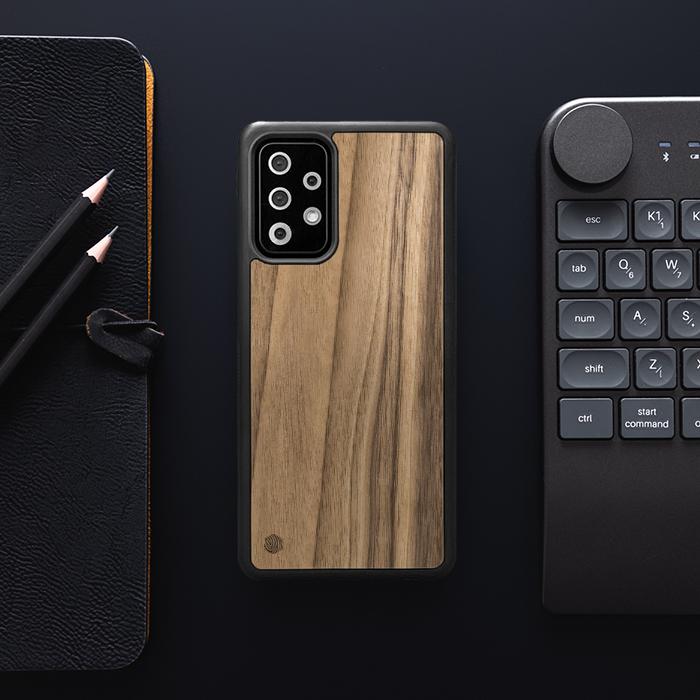 Samsung Galaxy A52 5G Handyhülle aus Holz - Nussbaum