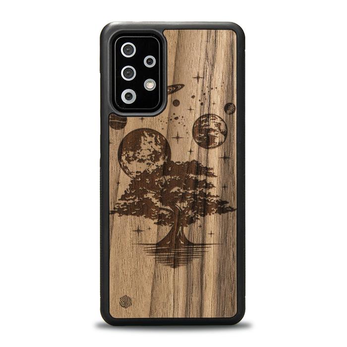 Samsung Galaxy A52 5G Handyhülle aus Holz - Galactic Garden
