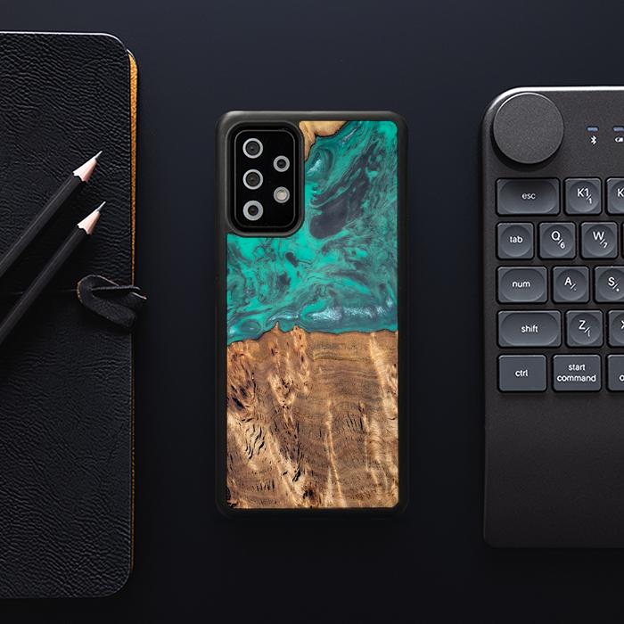 Samsung Galaxy A53 5G Handyhülle aus Harz und Holz - Synergy#D108