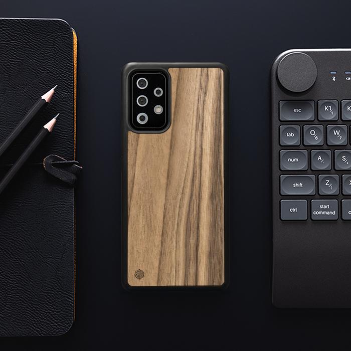 Samsung Galaxy A53 5G Handyhülle aus Holz - Nussbaum