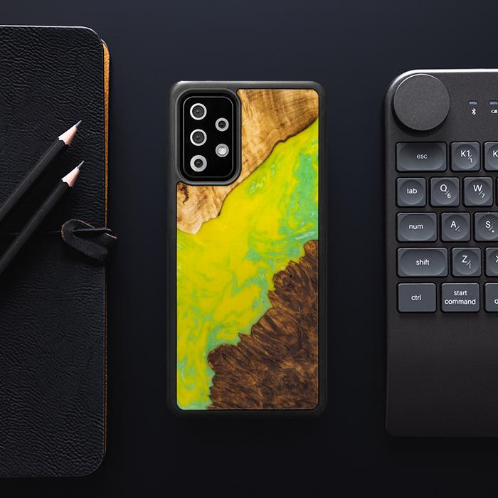 Samsung Galaxy A72 5G Handyhülle aus Harz und Holz - SYNERGY#A12