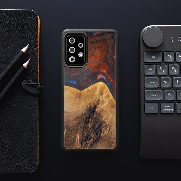 Samsung Galaxy A72 5G Handyhülle aus Harz und Holz - SYNERGY#A21