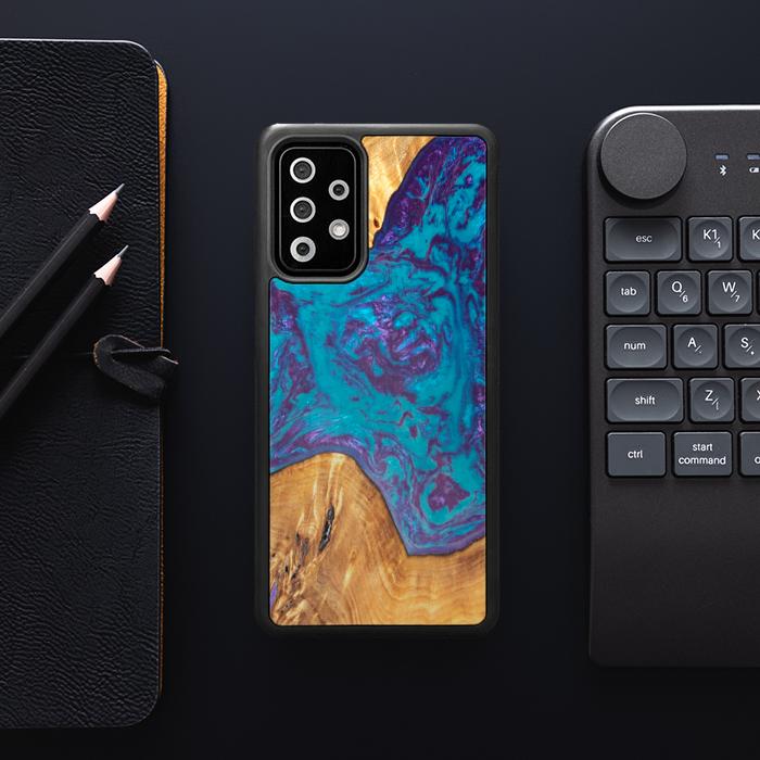 Samsung Galaxy A72 5G Handyhülle aus Harz und Holz - SYNERGY#B25