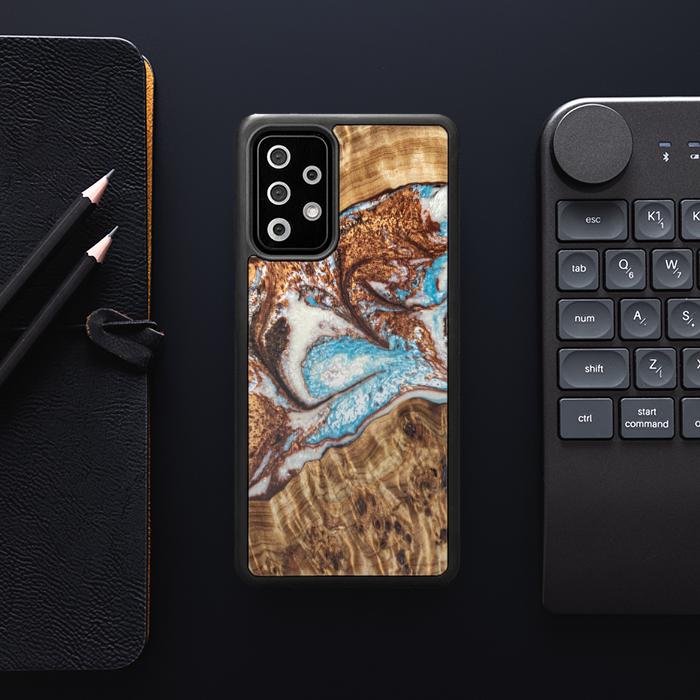 Samsung Galaxy A72 5G Handyhülle aus Harz und Holz - Synergy#B11