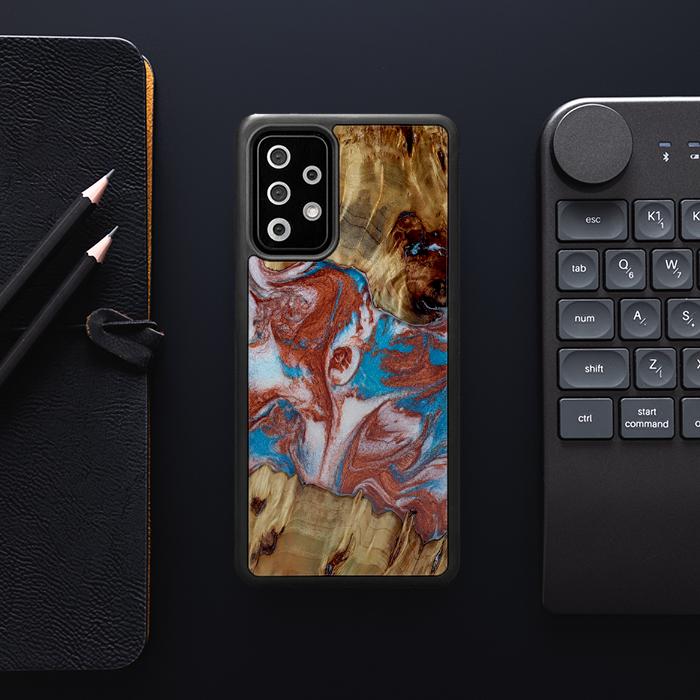 Samsung Galaxy A72 5G Handyhülle aus Harz und Holz - Synergy#D103