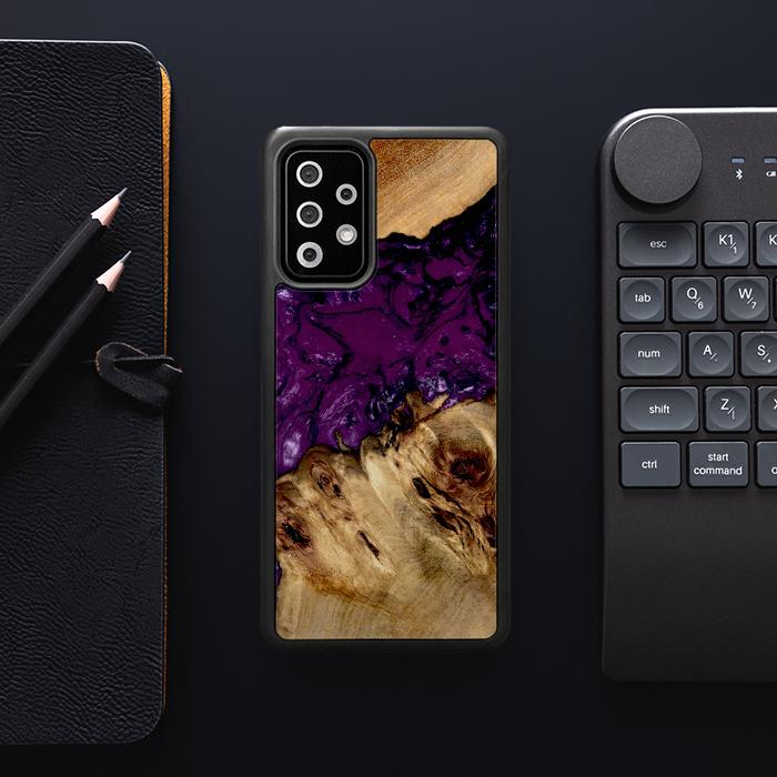 Samsung Galaxy A72 5G Handyhülle aus Harz und Holz - Synergy#D113