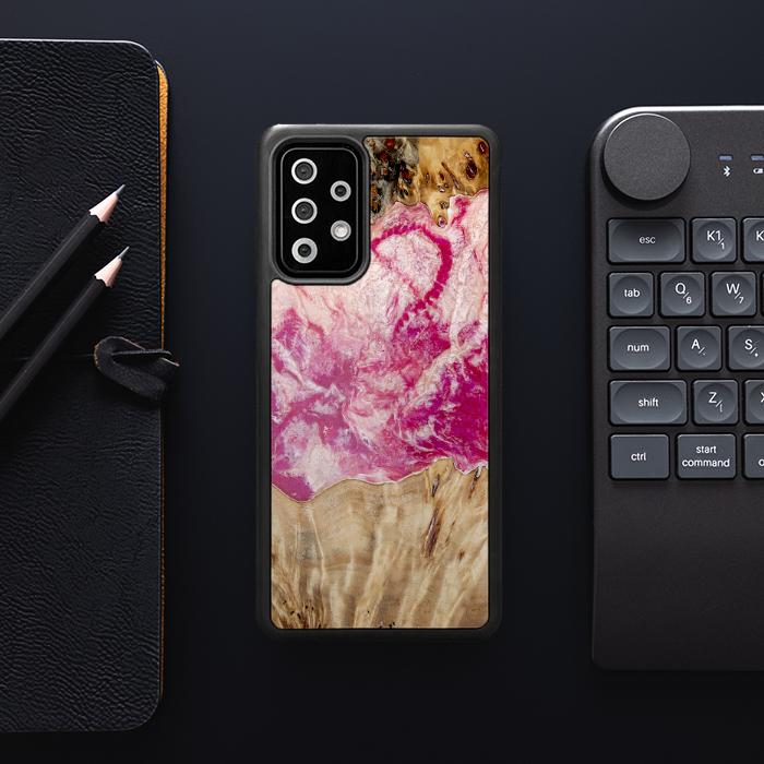 Samsung Galaxy A72 5G Handyhülle aus Harz und Holz - Synergy#D123