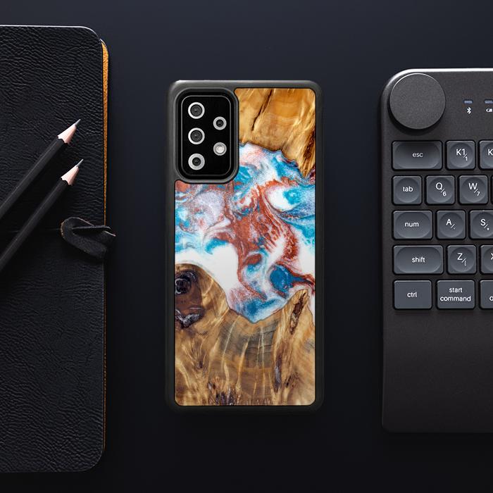 Samsung Galaxy A72 5G Handyhülle aus Harz und Holz - Synergy#D125
