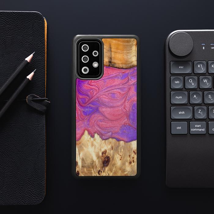 Samsung Galaxy A72 5G Handyhülle aus Harz und Holz - Synergy#D136