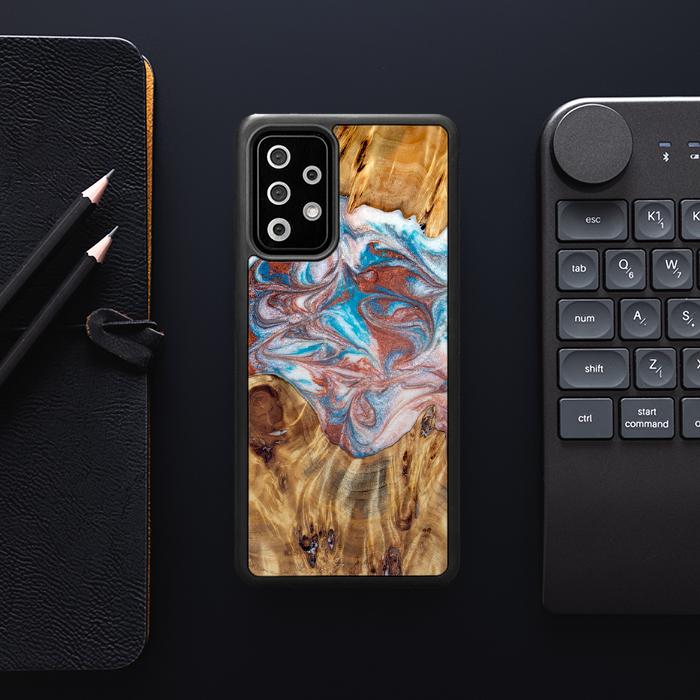 Samsung Galaxy A72 5G Handyhülle aus Harz und Holz - Synergy#D138