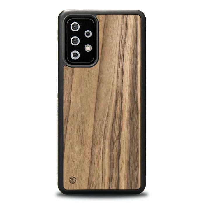 Samsung Galaxy A72 5G Handyhülle aus Holz - Nussbaum