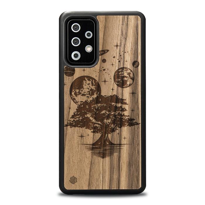 Samsung Galaxy A73 5G Handyhülle aus Holz - Galactic Garden